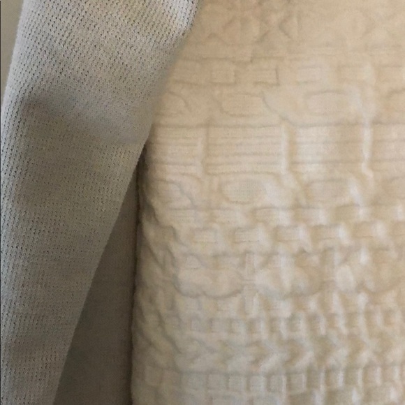 NWOT MERONA ivory grey tunic thick jersey top L - Picture 7 of 8